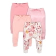 thumbnail image 1 of Modern Moments by Gerber Baby Girl Jogger Pants, 4-Pack (Newborn-24 Months), 1 of 11