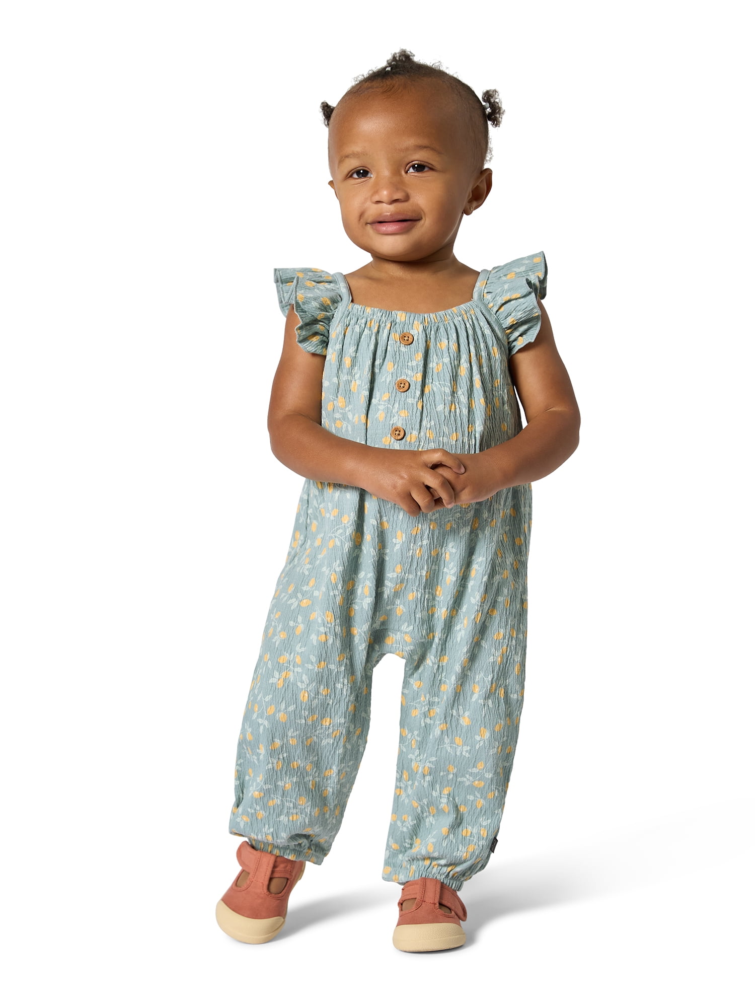 Modern Moments by Gerber Baby Girl Long Leg Romper, Sizes 0/3 Months - 24 Months