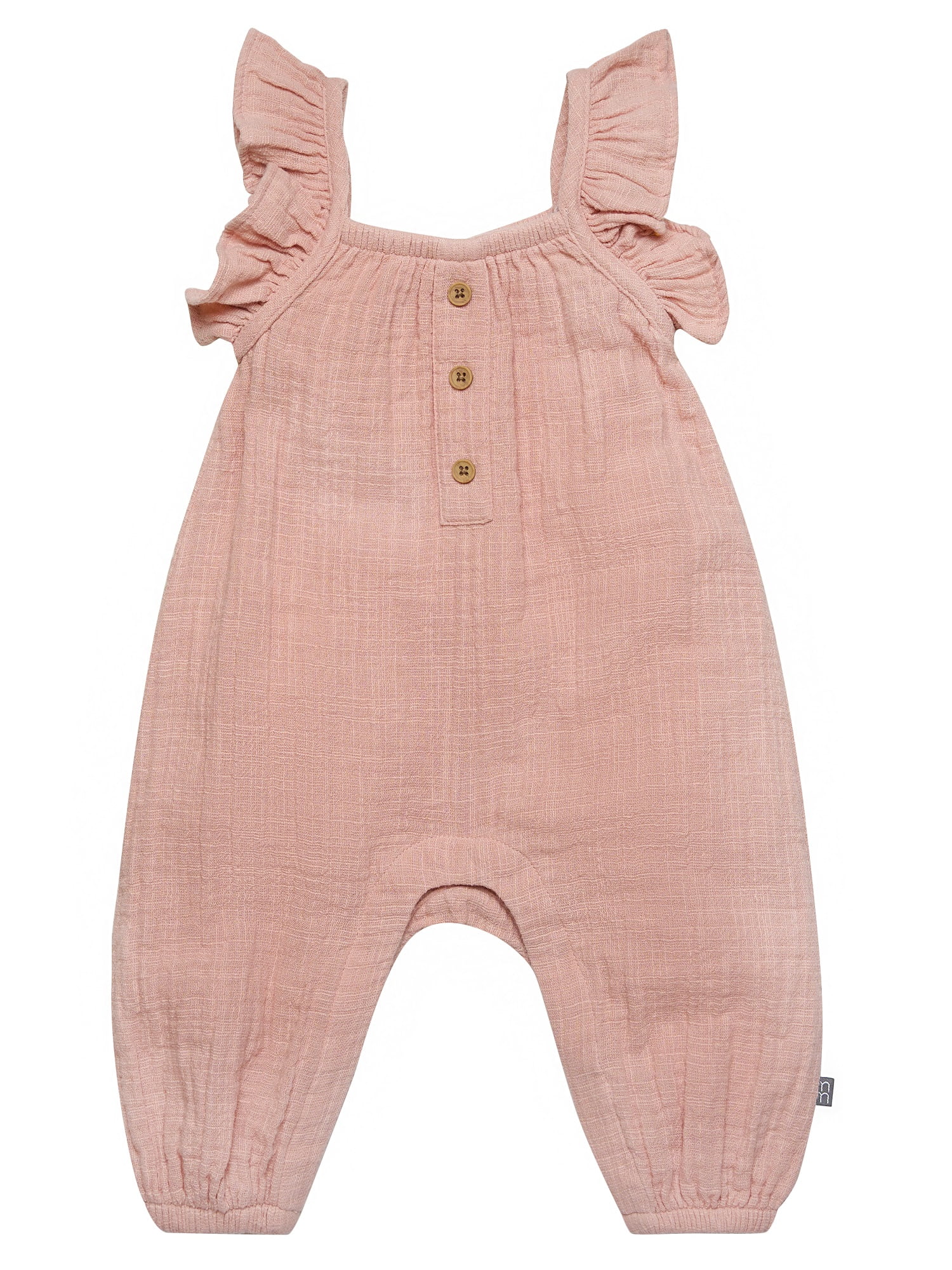 BABIES GATHERED NECK ROMPER WITH BOW STRAPS MINIATURE MOMENTS main image 1