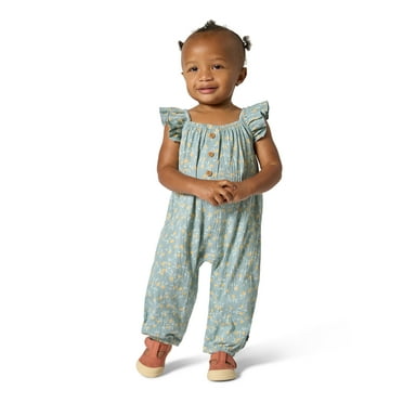 Modern Moments by Gerber Baby Girl Long Leg Romper, Sizes 0/3 Months - 24 Months