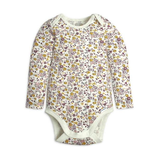 Modern Moments by Gerber Baby Girl Long Sleeve Onesies Bodysuit
