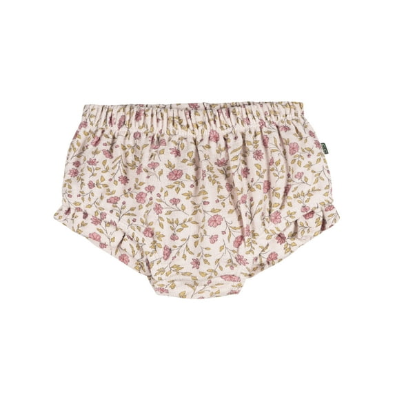 Modern Moments by Gerber Baby Girl Organic Bloomer with Ruffles, Sizes 0/3 Months - 24 Months