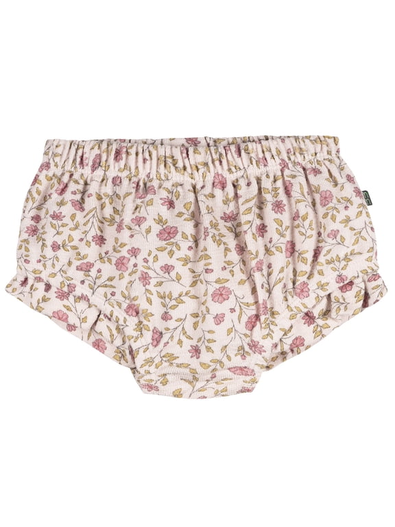 by Gerber Baby Girl Organic Bloomer with Ruffles, Sizes 0/3 Months - 24 Months