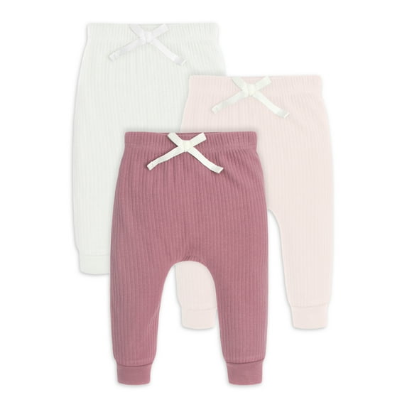 Modern Moments by Gerber Baby Girl Pants, 3-Pack (Newborn - 12M)