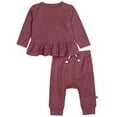 thumbnail image 1 of Modern Moments by Gerber Baby Girl Peplum Top and Legging Super Soft Hacci Set, 2-Piece, Sizes 0/3M - 24M, 1 of 8