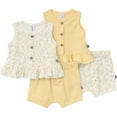 thumbnail image 1 of Modern Moments by Gerber Baby Girl Peplum Top and Short Sets, 4-Piece, Sizes 0/3 Months - 24 Months, 1 of 23