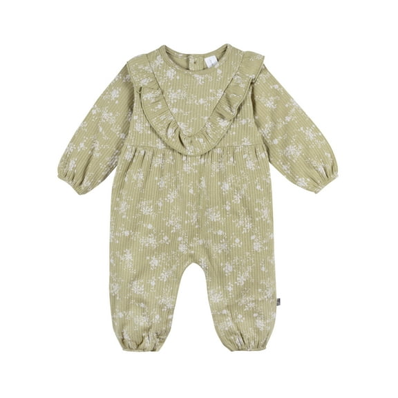 Modern Moments by Gerber Baby Girl Ruffle Romper, Sizes 0/3 Months - 24 Months