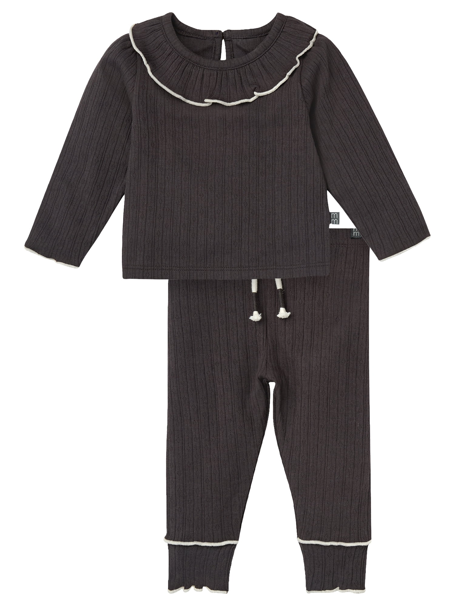 Modern Moments by Gerber Baby Girl Ruffled Top and Legging Outfit Set, 2-Piece, Sizes 0/3 Months - 24 Months
