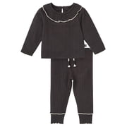 Modern Moments by Gerber Baby Girl Ruffled Top and Legging Outfit Set, 2-Piece, Sizes 0/3 Months - 24 Months