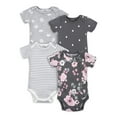 thumbnail image 1 of Modern Moments by Gerber Baby Girl Short Sleeve Onesies Bodysuits, 4-Pack, (Newborn-24 Months), 1 of 15