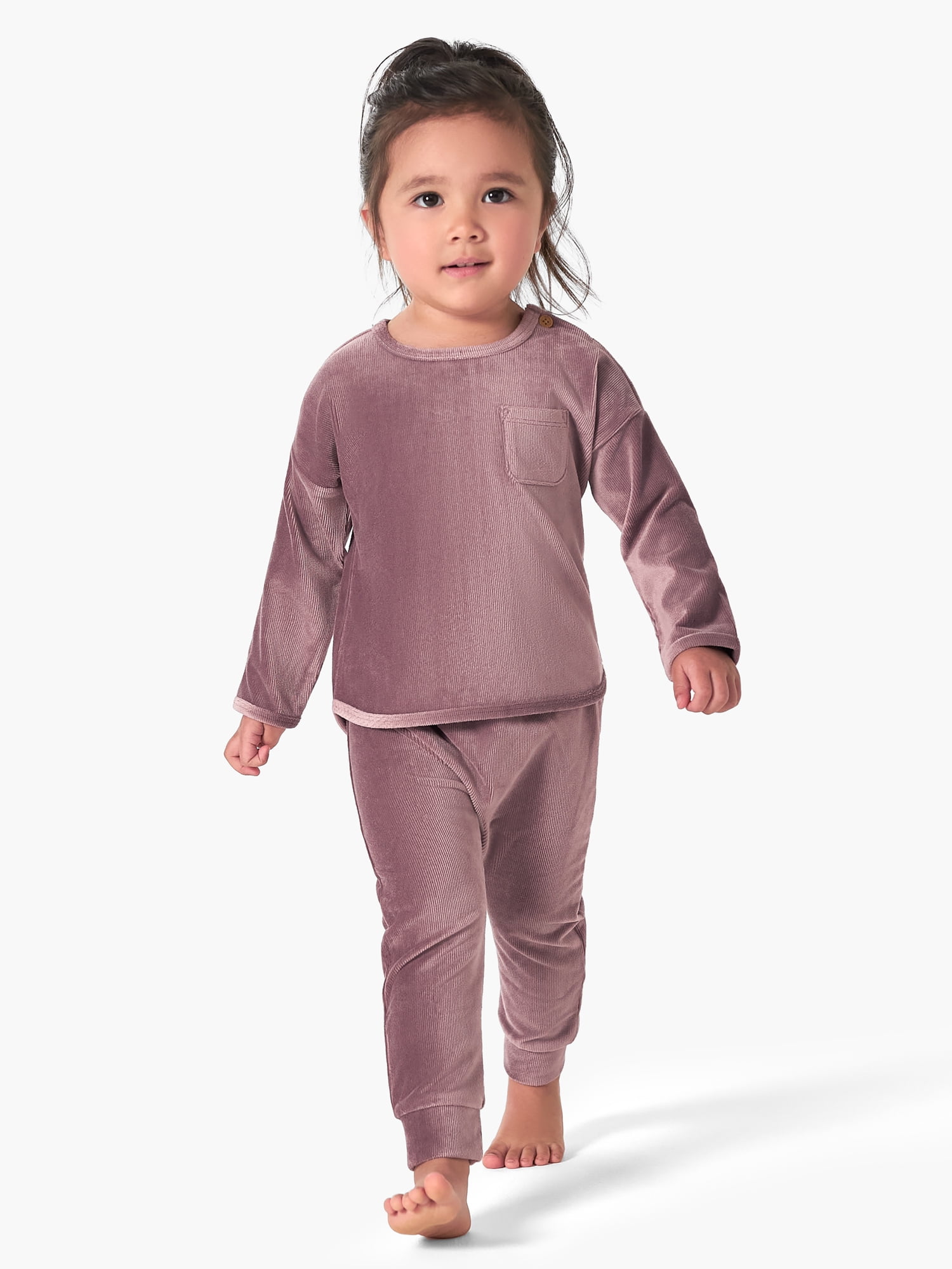 Modern Moments by Gerber Baby Girl Velour Outfit Set, 2Piece, Sizes 0