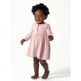 thumbnail image 1 of Modern Moments by Gerber Baby Girl Waffle Long Sleeve Dress & Diaper Cover Outfit Set, 2 Piece, Sizes 0/3-24 Months, 1 of 8