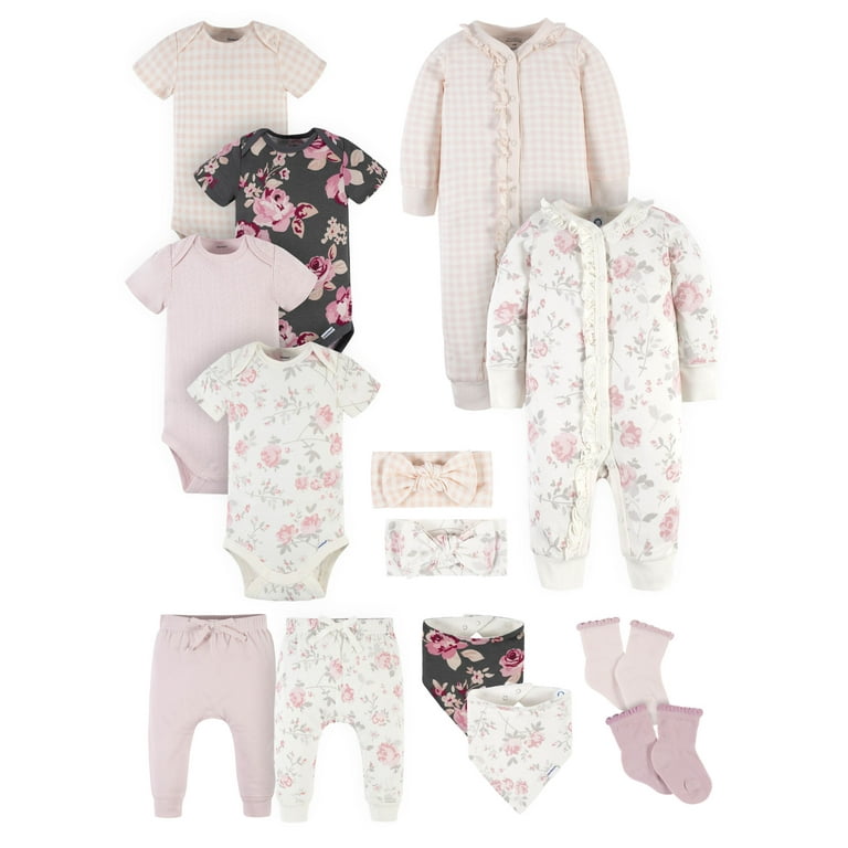 Modern Moments by Gerber Baby Girls Baby Shower Gift Set 14 Piece