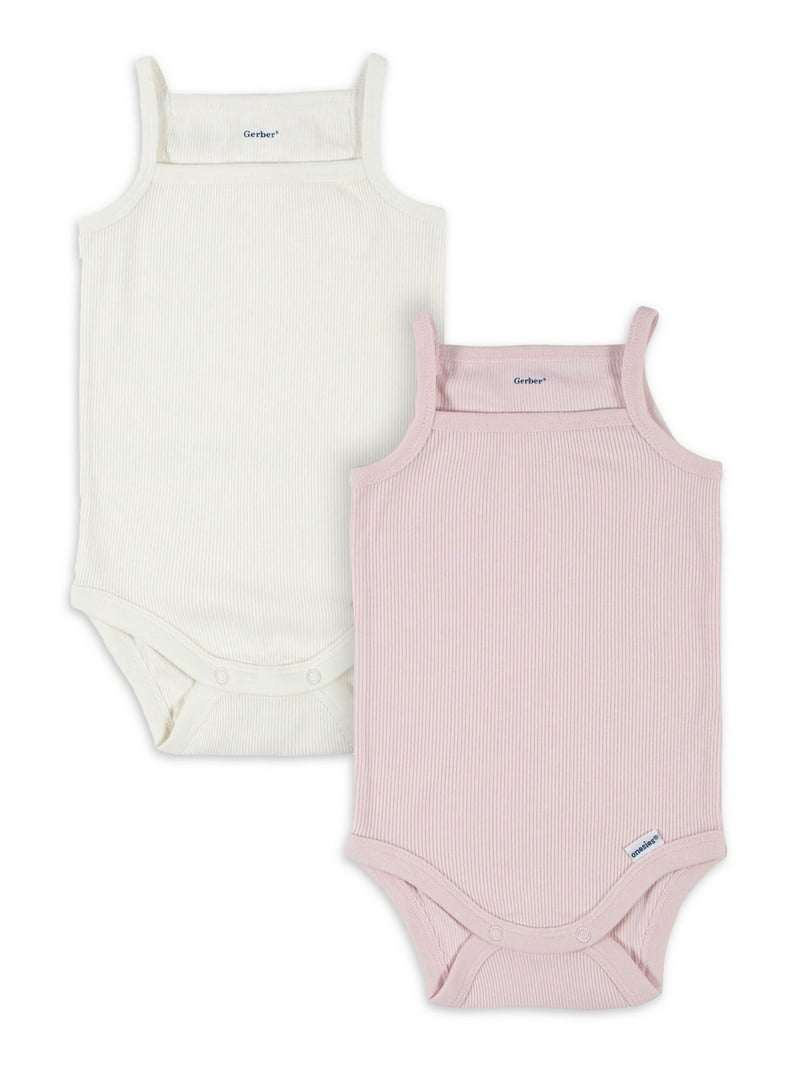 Modern Moments by Gerber Baby Girls Sleeveless Onesies Bodysuits
