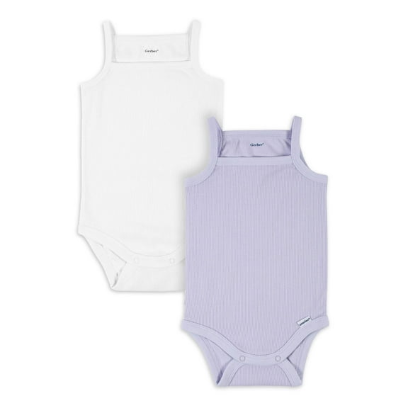 Modern Moments by Gerber Baby Girls Sleeveless Onesies Bodysuits, (0-3 Months - 24 Months)