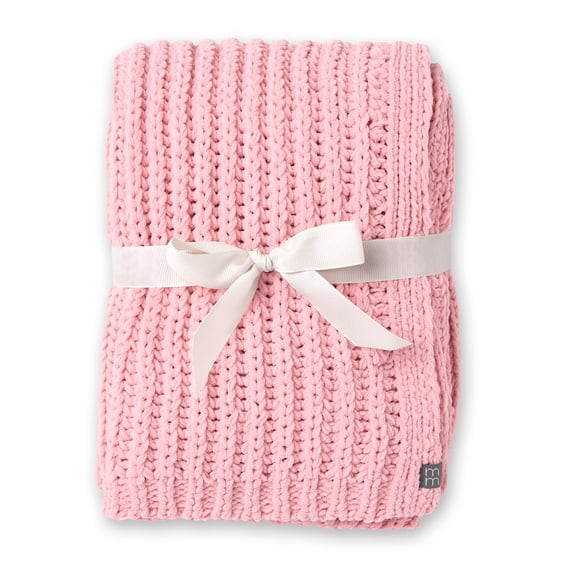 Modern Moments by Gerber Baby Neutral Chenille Blanket, Silver Pink, One Size