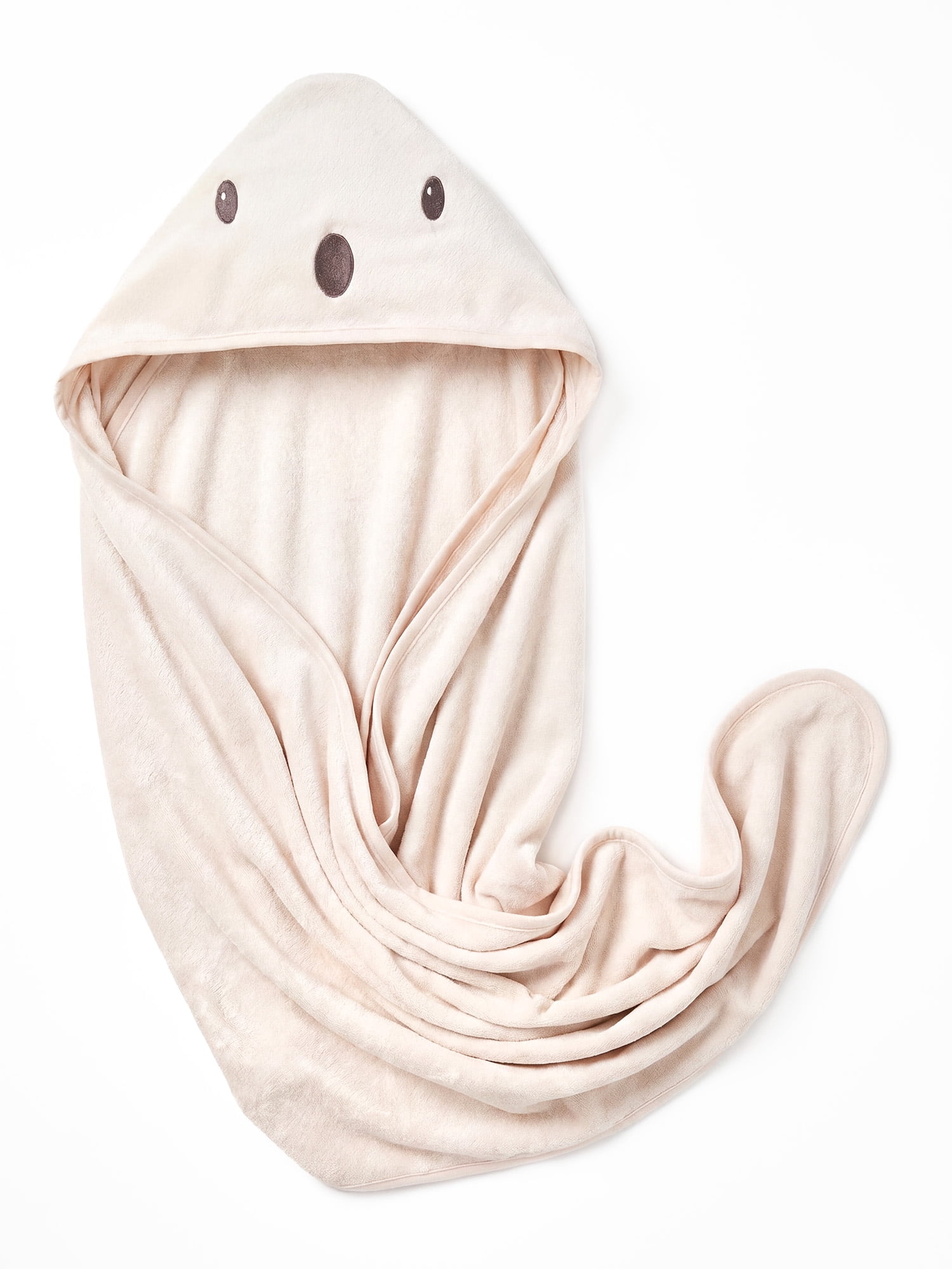 Modern Moments by Gerber Baby Neutral Halloween Hooded Towel, Oatmilk Ghost