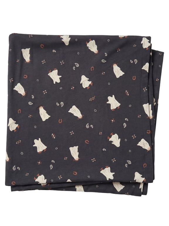 by Gerber Baby Neutral Halloween Swaddles, One Size, Asphalt Ghost