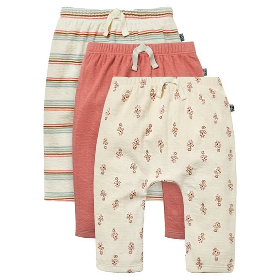 Modern Moments by Gerber Baby Neutral Organic 3-Pack Joggers, Sizes 0/3 Months - 24 Months
