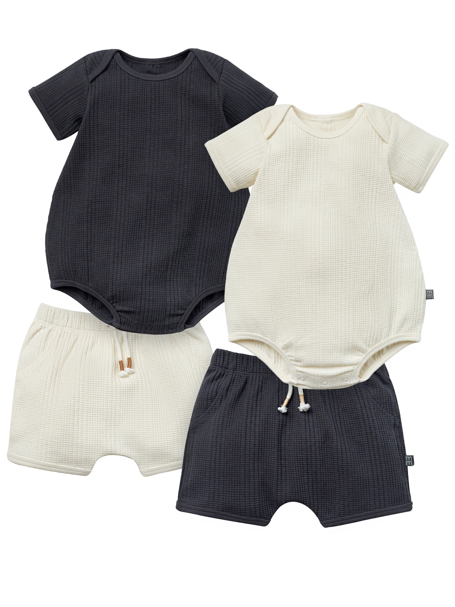 Modern Moments by Gerber Baby Neutral Organic 4-Piece Outfit Set, Sizes 0/3 Months - 24 Months