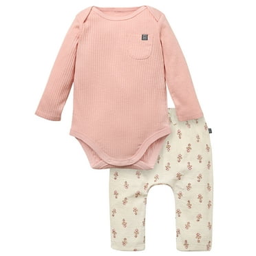 Modern Moments by Gerber Baby Neutral Organic Bodysuit and Jogger Outfit Set, 2-Piece, Sizes 0/3 Months - 24 Months