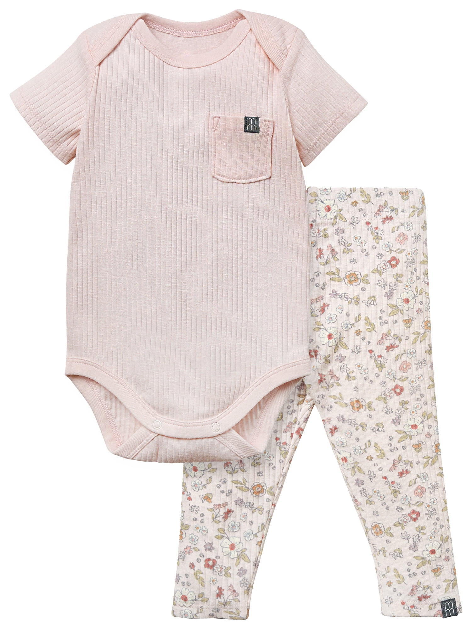 by Gerber Baby Neutral Organic Bodysuit and Legging Outfit Set, Sizes 0/3 Months - 24 Months