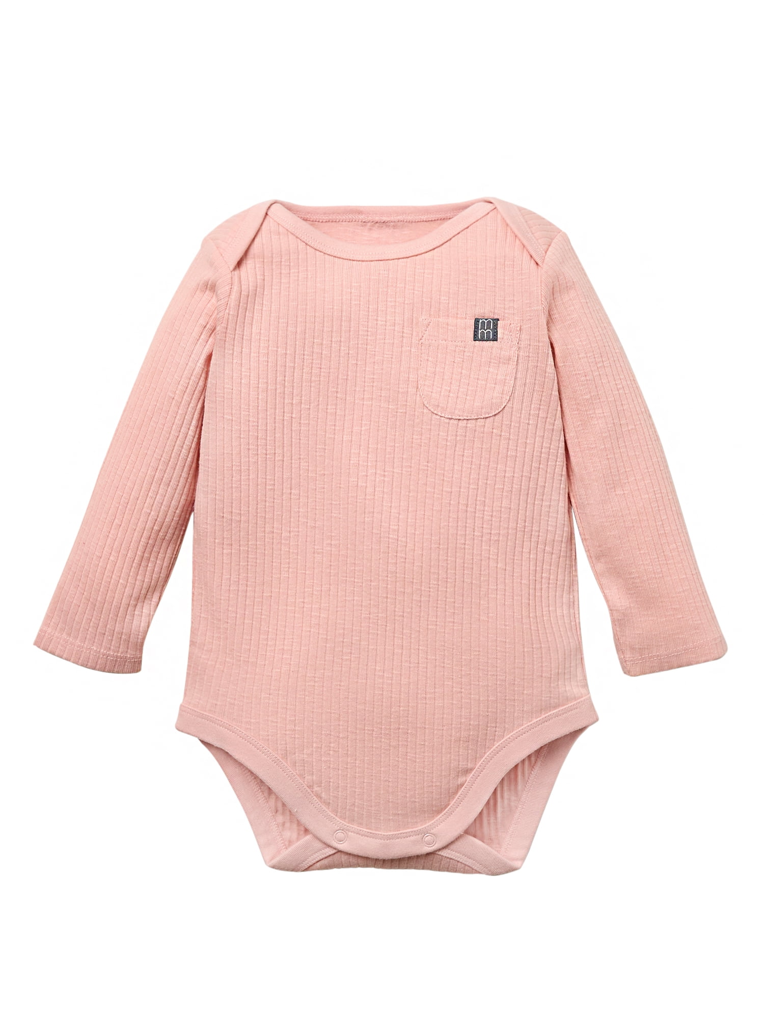 Modern Moments by Gerber Baby Neutral Organic Long Sleeve Bodysuit, 0/3 Months - 24 Months