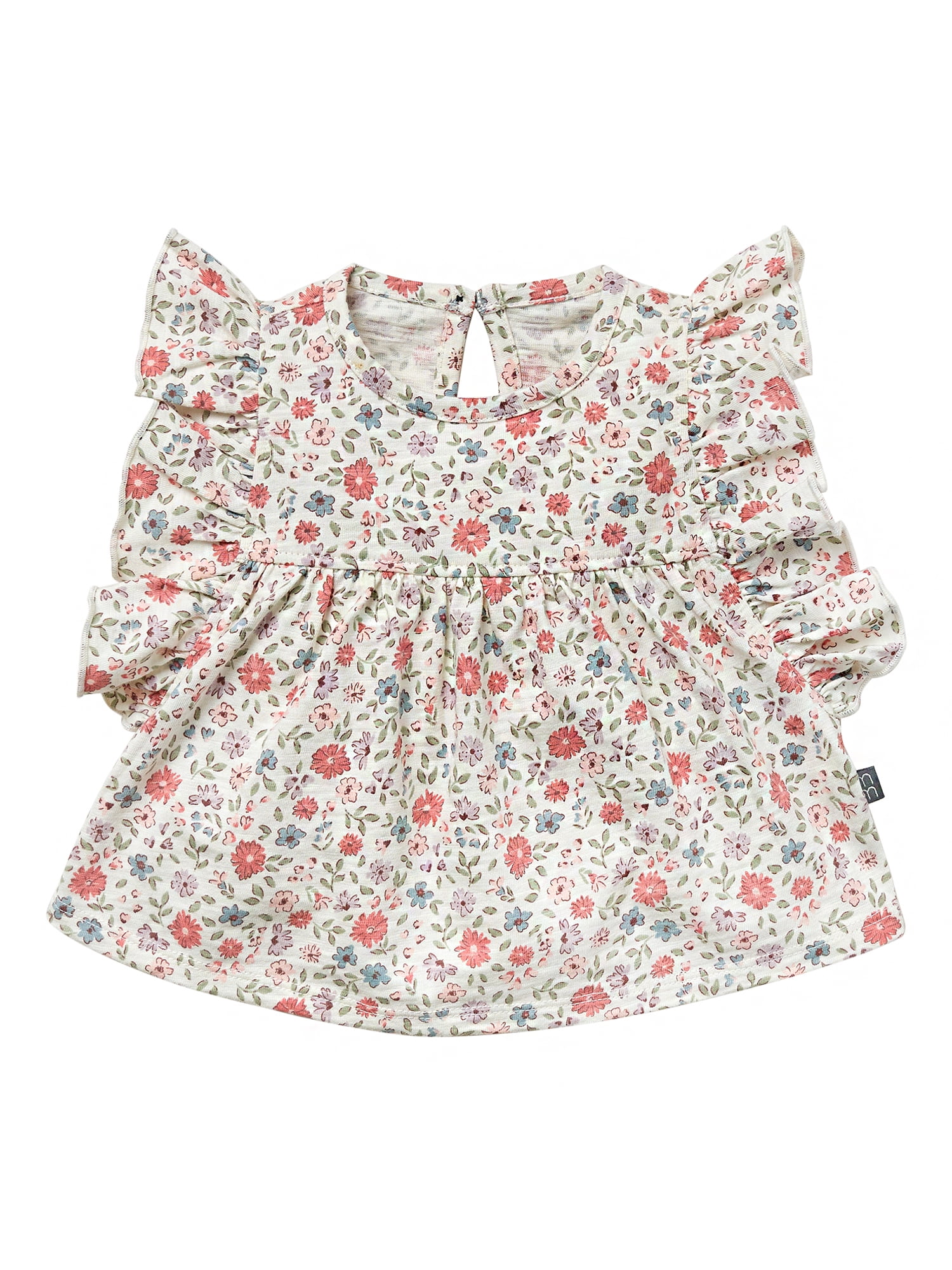 Modern Moments by Gerber Baby Neutral Organic Ruffled Sleeve Top, Sizes 0/3 Months - 24 Months