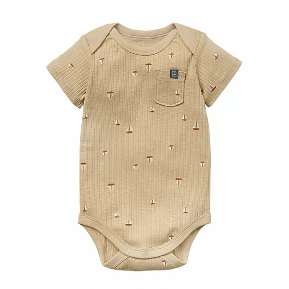 Modern Moments by Gerber Baby Neutral Organic Short Sleeve Bodysuit, Sizes 0/3 Months - 24 Months