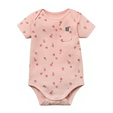 Modern Moments by Gerber Baby Neutral Organic Short Sleeve Bodysuit, Sizes 0/3 Months - 24 Months