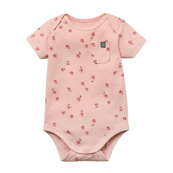 Modern Moments by Gerber Baby Neutral Organic Short Sleeve Bodysuit, Sizes 0/3 Months - 24 Months