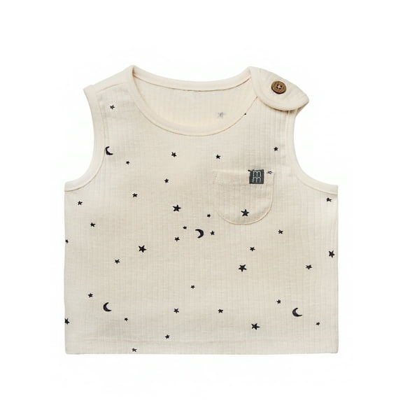 Modern Moments by Gerber Baby Neutral Organic Tank Top With Pocket, Sizes 0/3 Months - 24 Months