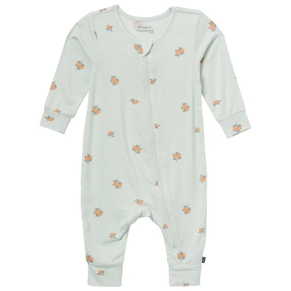 Modern Moments by Gerber Baby Neutral Super Soft Viscose Long Sleeve Coverall, Sizes Newborn - 12 Months