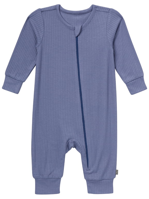 by Gerber Baby Neutral Super Soft Viscose Long Sleeve Coverall, Sizes Newborn - 12 Months
