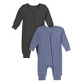 thumbnail image 1 of Modern Moments by Gerber Baby Neutral Super Soft Viscose 2-Pack Coveralls, Sizes Newborn - 12 Months, 1 of 13