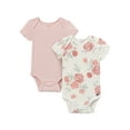 thumbnail image 1 of Modern Moments by Gerber Baby Neutral Super Soft Viscose Short Sleeve Bodysuits, 2-Pack, Sizes 0M-12M, 1 of 10
