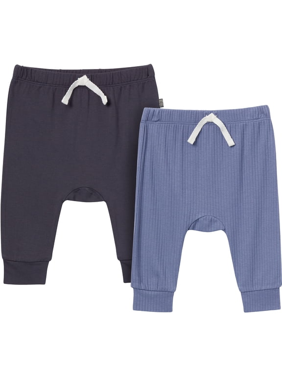 by Gerber Baby Neutral Super Soft Viscose Pants, 2-Pack, Sizes Newborn - 12 Months