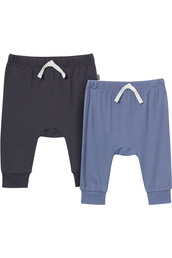 by Gerber Baby Neutral Super Soft Viscose Pants, 2-Pack, Sizes Newborn - 12 Months