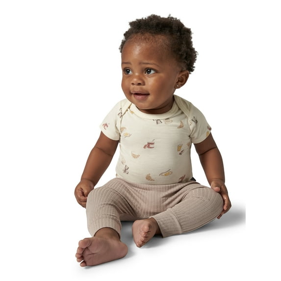 Modern Moments by Gerber Baby Neutral Super Soft Viscose Pants, 2-Pack, Sizes Newborn - 12 Months