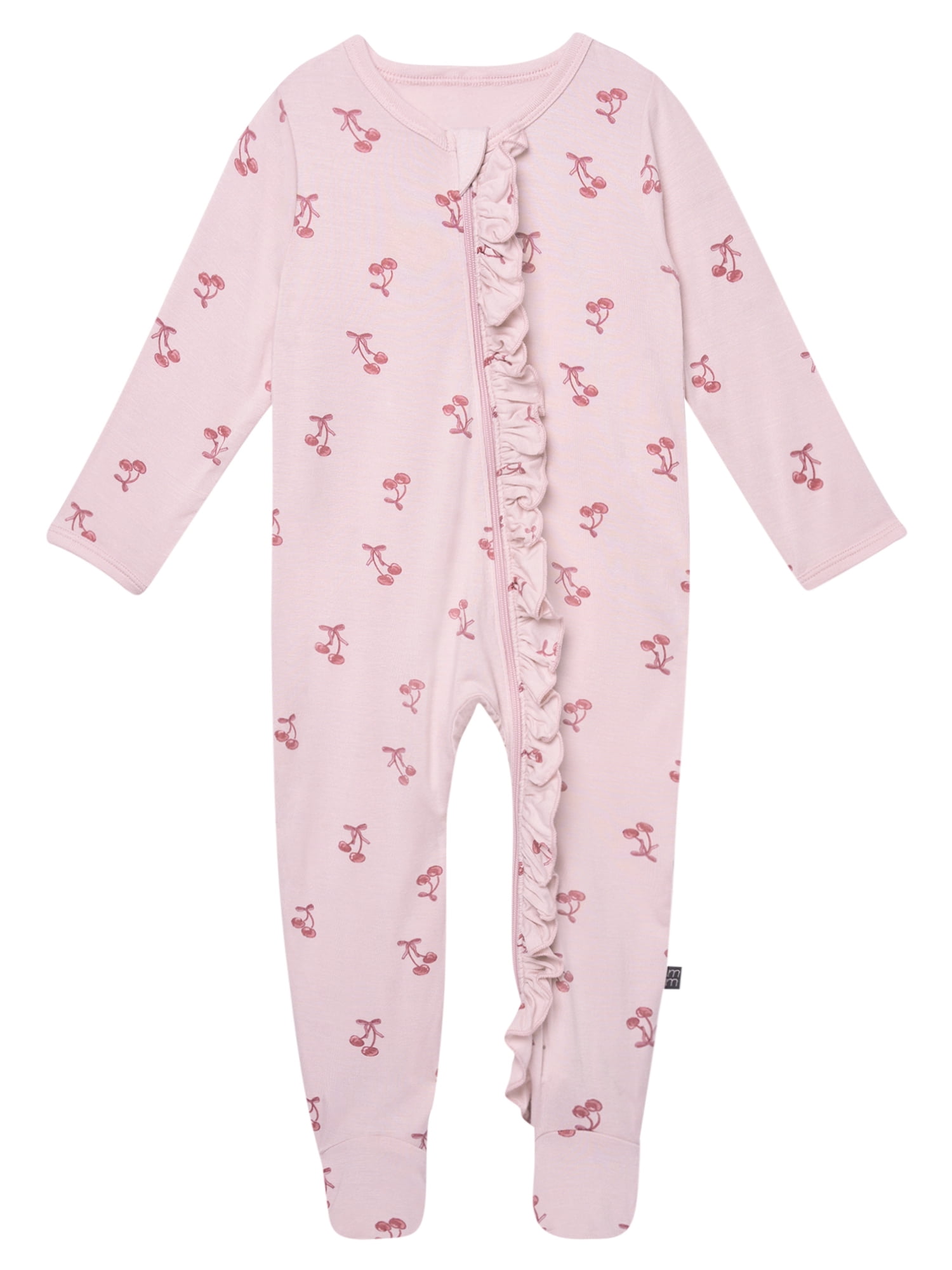 ESSBYエスバイ　Smooth Skin Nightwear Modern Moments by Gerber Baby Neutral Viscose Two-Way Zip Ruffle