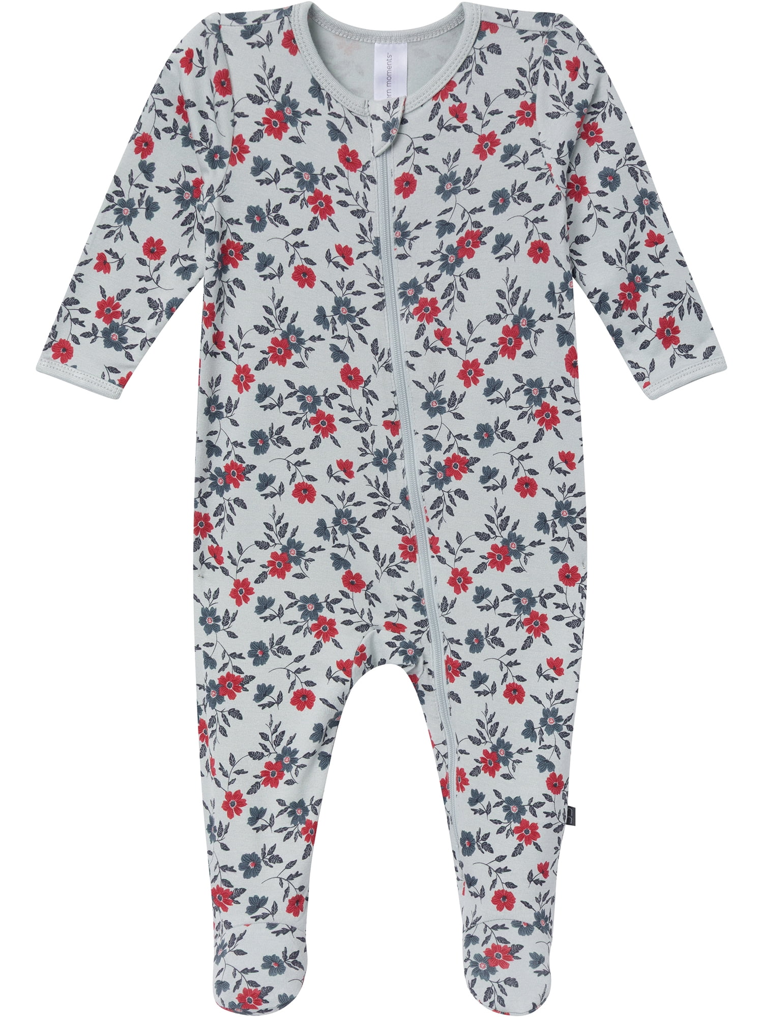 Modern Moments by Gerber Baby Neutral Viscose Patriotic Americana Two-Way Zip Sleep 'N Play Footed Pajamas, Sizes Newborn - 6/9 Months