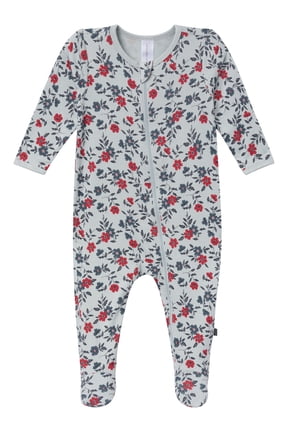 by Gerber Baby Neutral Viscose Patriotic Americana Two-Way Zip Sleep 'N Play Footed Pajamas, Sizes Newborn - 6/9 Months