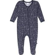 by Gerber Baby Neutral Viscose Patriotic Americana Two-Way Zip Sleep 'N Play Footed Pajamas, Sizes Newborn - 6/9 Months