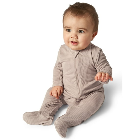 Modern Moments by Gerber Baby Neutral Super Soft Viscose Sleep N´Play With Mitten Cuff, Sizes Newborn - 6/9 Months