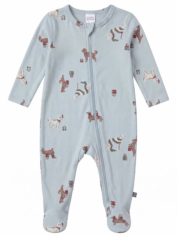 by Gerber Baby Neutral Super Soft Viscose 2-Way Zip Sleep 'N Play Footed Pajamas, Sizes Newborn - 6/9 Months