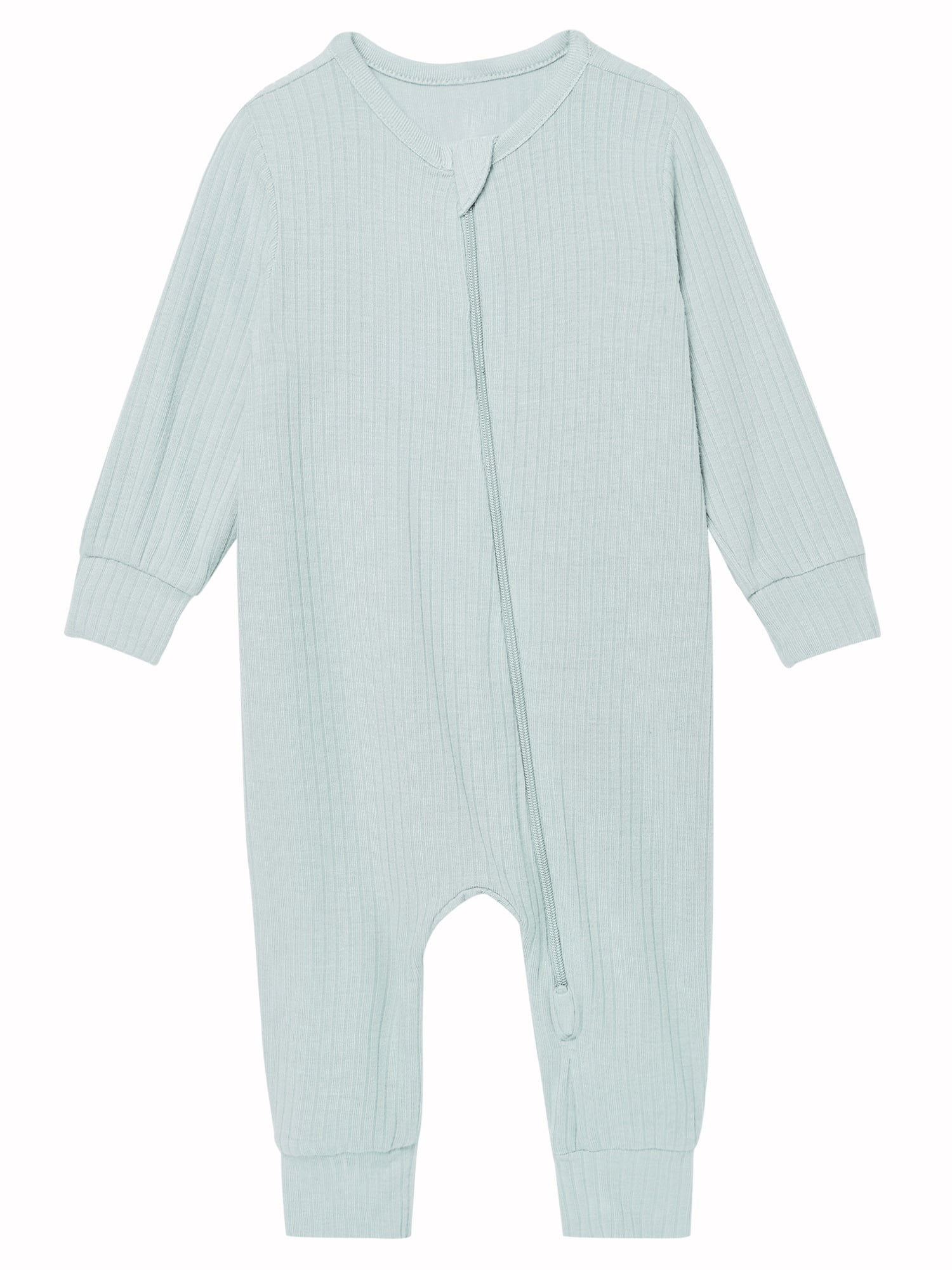 Modern Moments by Gerber Baby Neutral Super Soft Viscose Two-Way Zip Coverall, Sizes Newborn - 24 Months