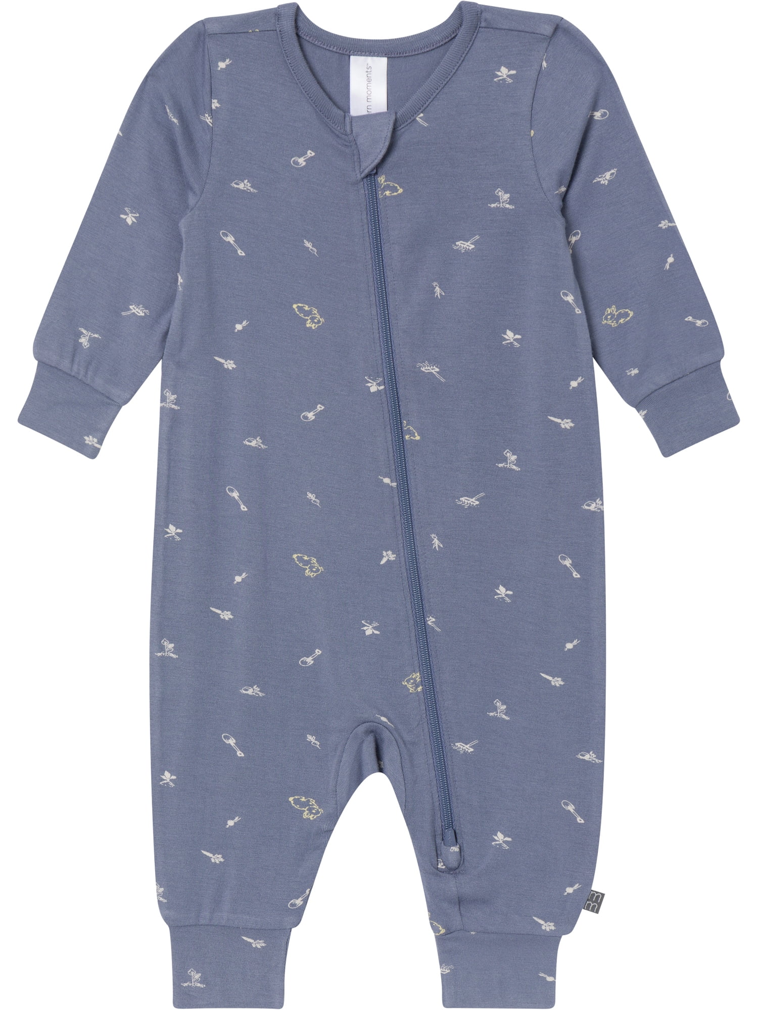 Modern Moments by Gerber Baby Neutral Super Soft Viscose Two-Way Zip Coverall, Sizes Newborn - 24 Months