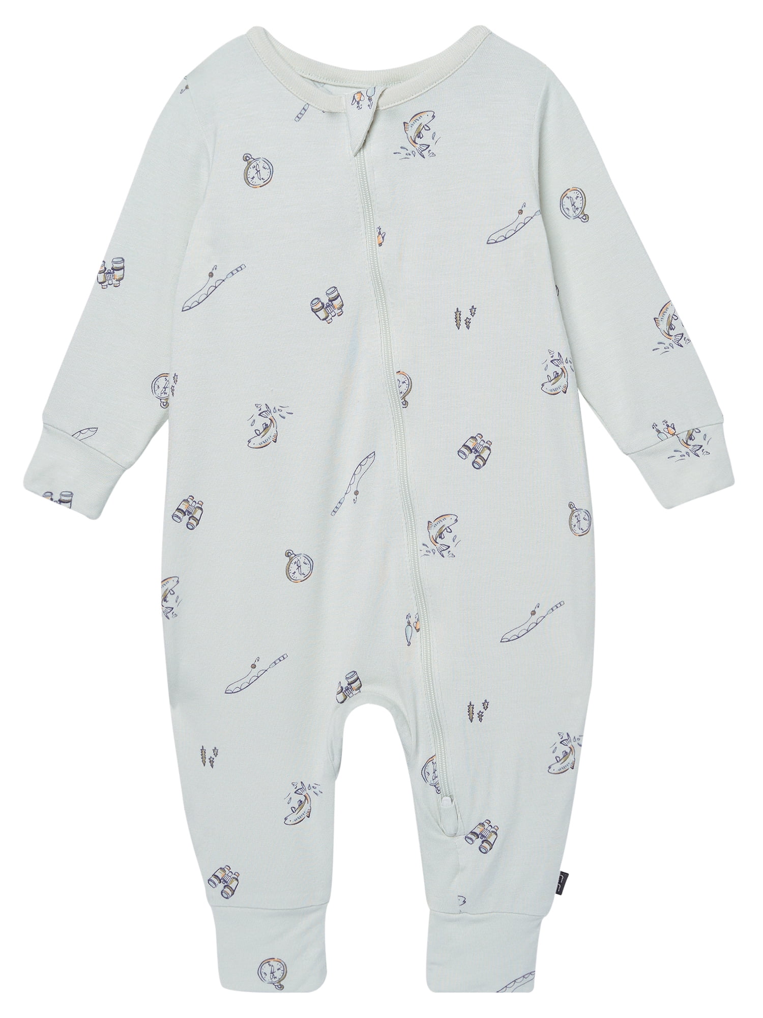 Modern Moments by Gerber Baby Neutral Super Soft Viscose Two-Way Zip Coverall, Sizes Newborn - 24 Months