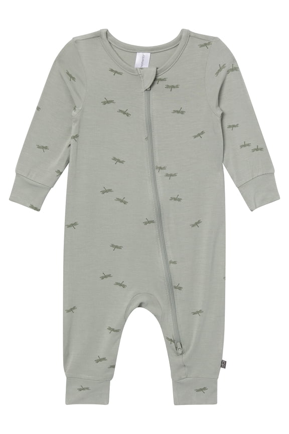 by Gerber Baby Neutral Super Soft Viscose Two-Way Zip Coverall, Sizes Newborn - 24 Months