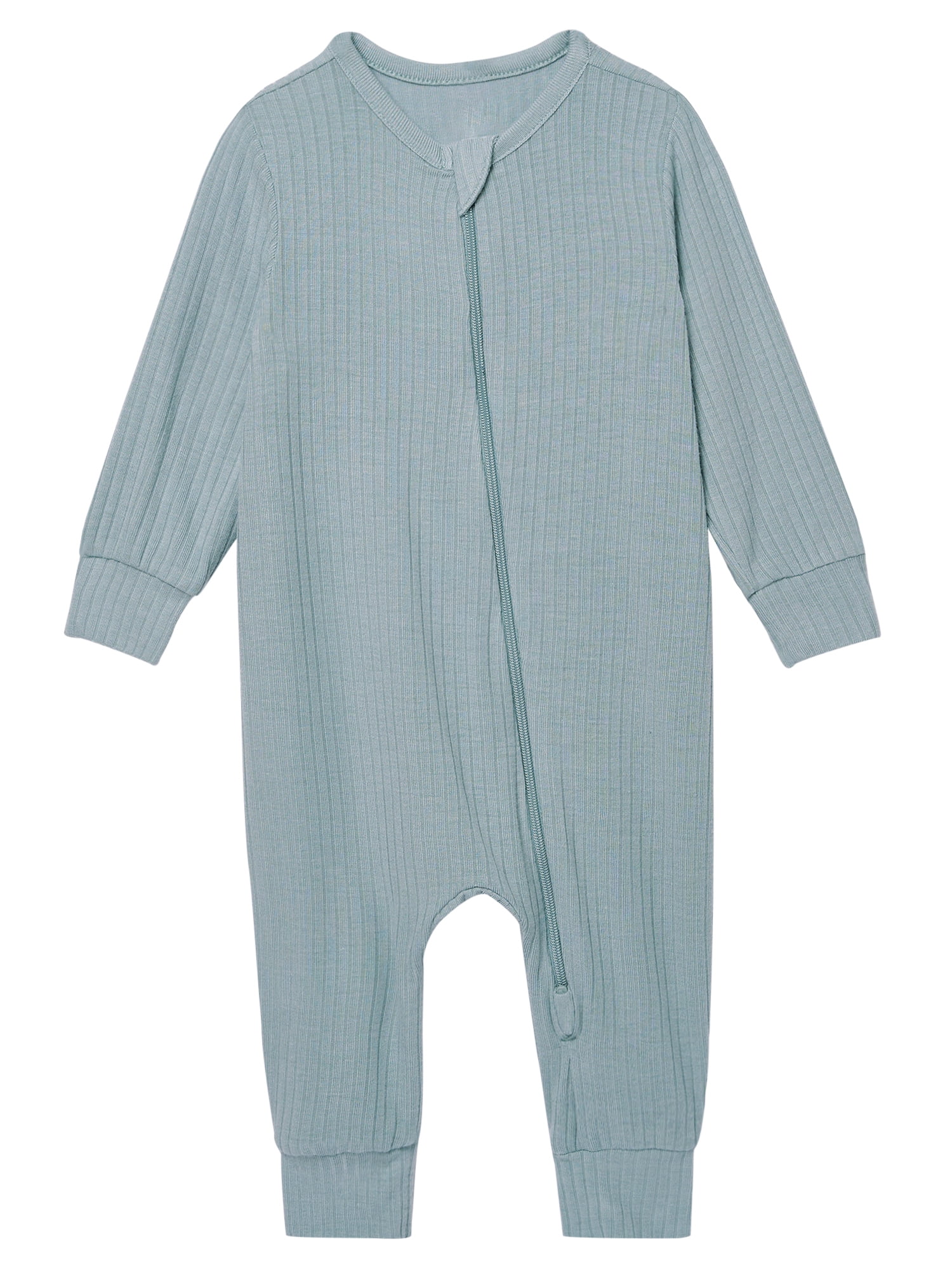 Modern Moments by Gerber Baby Neutral Super Soft Viscose Two-Way Zip Coverall, Sizes Newborn - 24 Months